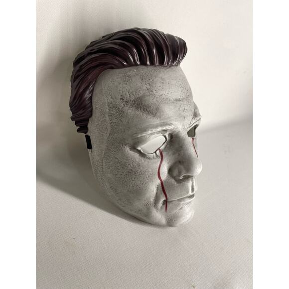 Halloween 2 Michael Myers Crying Blood Plastic Mask Elastic Strap Adult - Picture 3 of 6